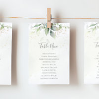 Eucalyptus Greenery Seating Chart Table Plan
