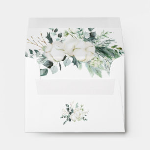 Eucalyptus Greenery Self Addressed Wedding Envelope