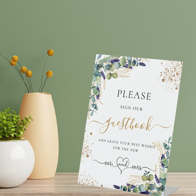 Eucalyptus greenery sign our wedding guest book (Creator Uploaded)