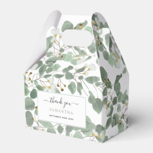 Eucalyptus Greenery Silver Dollar Gum Blossoms  Favour Box