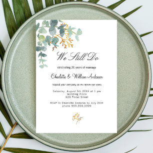 Eucalyptus greenery simple vow renewal invitation