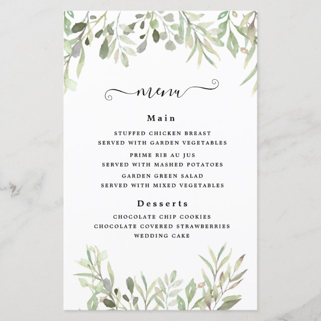Eucalyptus Greenery Simple Wedding (Front)