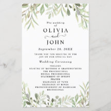 Eucalyptus Greenery Simple Wedding