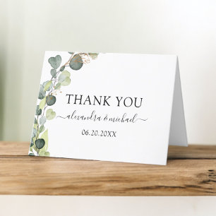 Eucalyptus Greenery Succulent Elegant Thank You