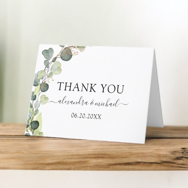 Eucalyptus Greenery Succulent Elegant Thank You (Creator Uploaded)