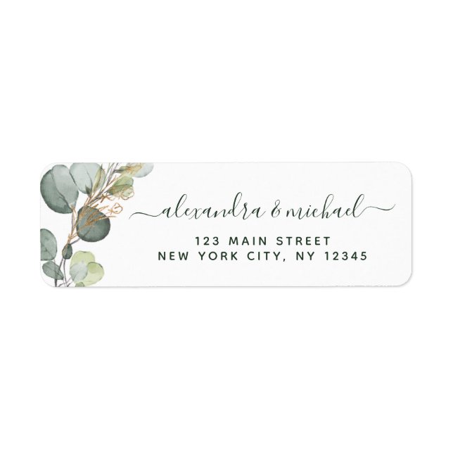 Eucalyptus Greenery Succulent Elegant Wedding (Front)