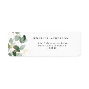 Eucalyptus Greenery Succulent  Label