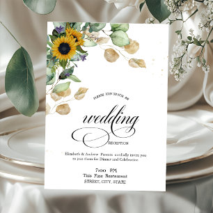  Eucalyptus Greenery Sunflowers Rehearsal Dinner   Invitation