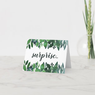 Eucalyptus Greenery Surprise Pregnancy Card