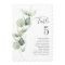 Eucalyptus Greenery Table Number 5 Wedding Seating