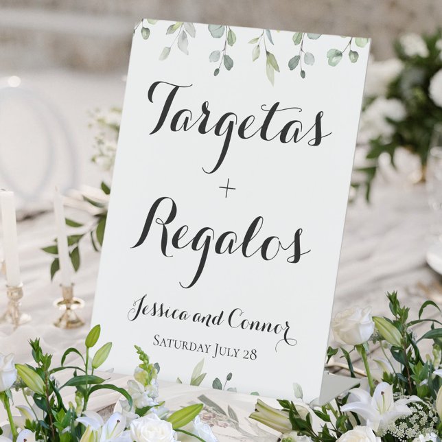 Eucalyptus Greenery Tarjetas Y Regalos Wedding Pedestal Sign (Creator Uploaded)