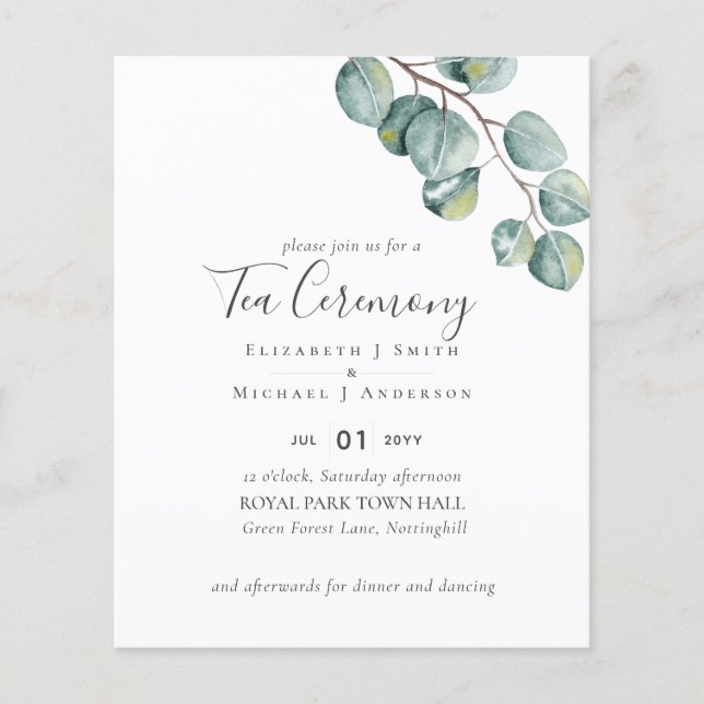 Eucalyptus Greenery Tea Ceremony (Front)