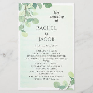 Eucalyptus Greenery Watercolor Wedding