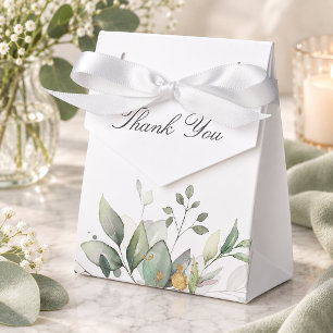 Eucalyptus Greenery Watercolor Wedding Favour Box
