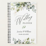 Eucalyptus Greenery Watercolor Wedding Planner<br><div class="desc">For further customisation,  please click the "customise further" link and use our design tool to modify this template. If you need help or matching items,  please contact me.</div>