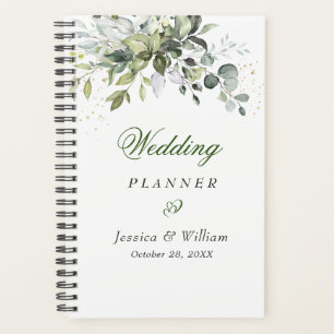Eucalyptus Greenery Watercolor Wedding Planner