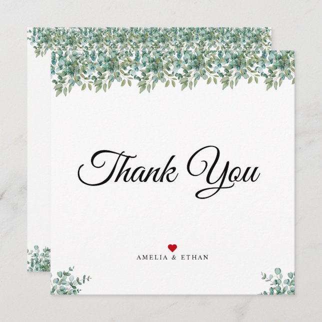 eucalyptus greenery wedding (Front/Back)