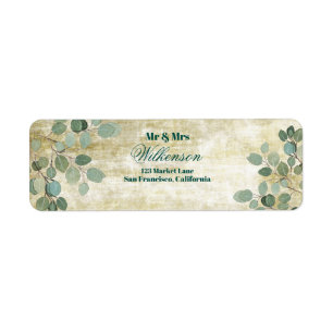 Eucalyptus Greenery Wedding Address Labels