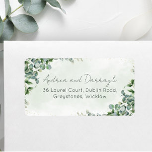 Eucalyptus Greenery Wedding Address Labels 1001