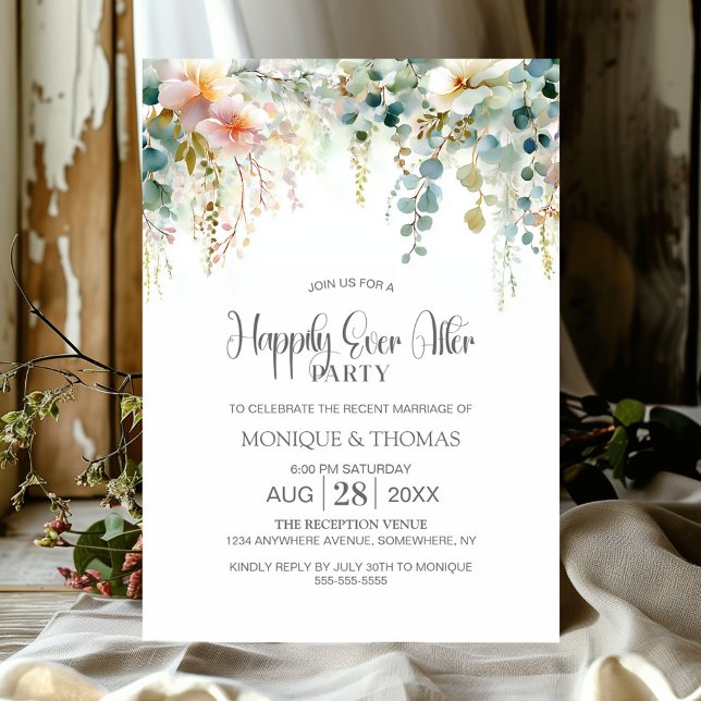 Eucalyptus Greenery Wedding After Party Invitation (Creator Uploaded)