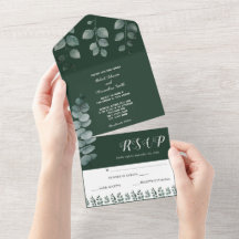 Eucalyptus Greenery Wedding and RSVP Response