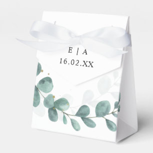 Eucalyptus Greenery Wedding Bonbonniere Favour Box