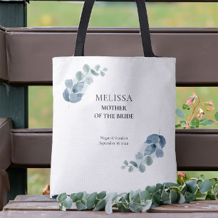 Eucalyptus Greenery Wedding Bridal Party Tote Bag