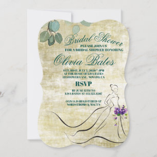 Eucalyptus Greenery Wedding Bridal Shower Card