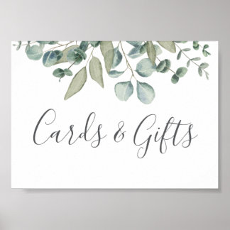 Eucalyptus Greenery Wedding Cards and Gift Poster