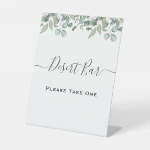 Eucalyptus Greenery Wedding dessert bar sign