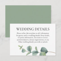 Eucalyptus Greenery Wedding Details
