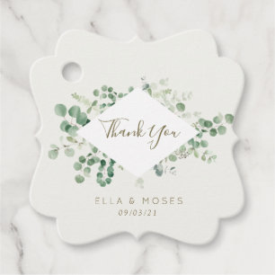eucalyptus greenery wedding favour tags