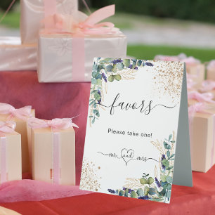 Eucalyptus greenery wedding favours guests