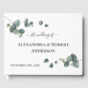 Eucalyptus Greenery Wedding Guest Book