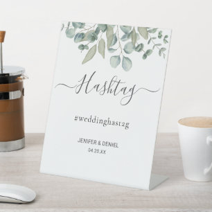 Eucalyptus Greenery Wedding hashtag sign