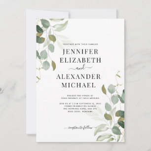 Eucalyptus Greenery Wedding Invitation