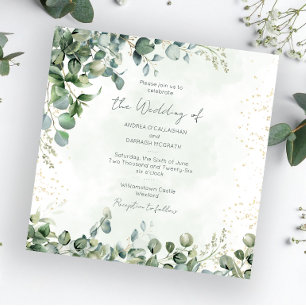 Eucalyptus Greenery Wedding Invitation 1001 Square