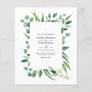 Eucalyptus Greenery Wedding Invitation Flyer