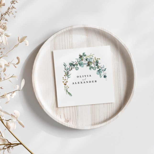Eucalyptus Greenery Wedding Napkin (Creator Uploaded)