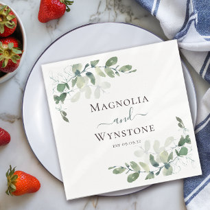 Eucalyptus Greenery Wedding Napkin