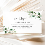 Eucalyptus Greenery Wedding Online RSVP Cards<br><div class="desc">Moody Greenery wedding collection,   this customisable business card size online RSVP card,  features watercolor greenery eucalyptus branches paired with a trendy script font and classy serif font in grey. Matching items available.</div>