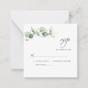 Eucalyptus Greenery Wedding RSVP Card
