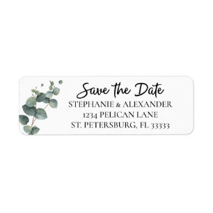 Eucalyptus Greenery Wedding Save the Date