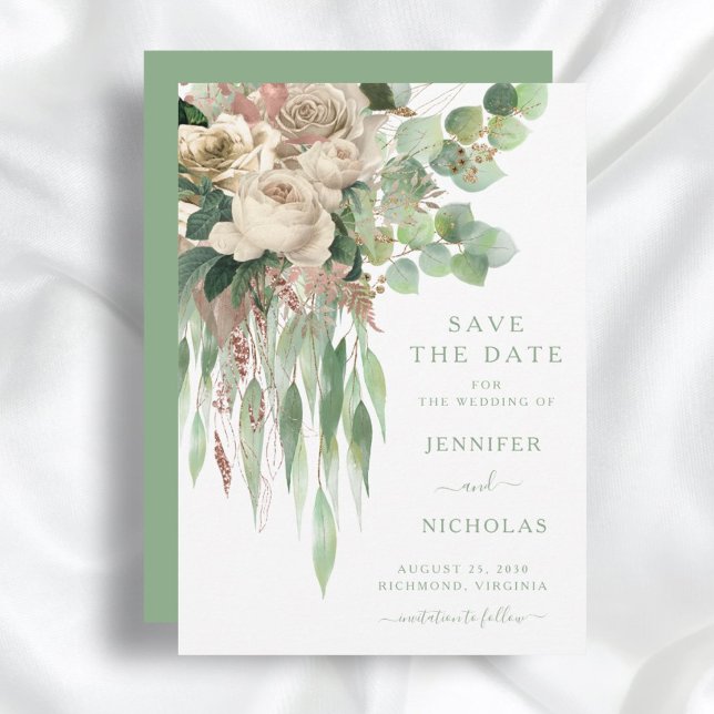 Eucalyptus Greenery Wedding Save The Date (Creator Uploaded)