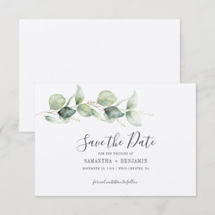 Eucalyptus Greenery Wedding Save The Date