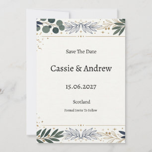 Eucalyptus Greenery Wedding Save The Date