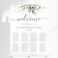 Eucalyptus Greenery Wedding Seating Chart