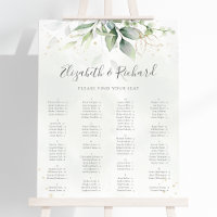 Eucalyptus Greenery Wedding Seating Chart