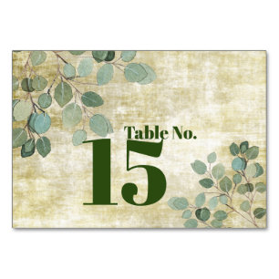 Eucalyptus Greenery Wedding Table Card