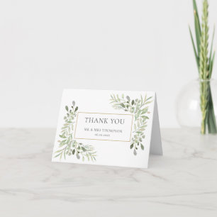 Eucalyptus Greenery Wedding Thank You Card